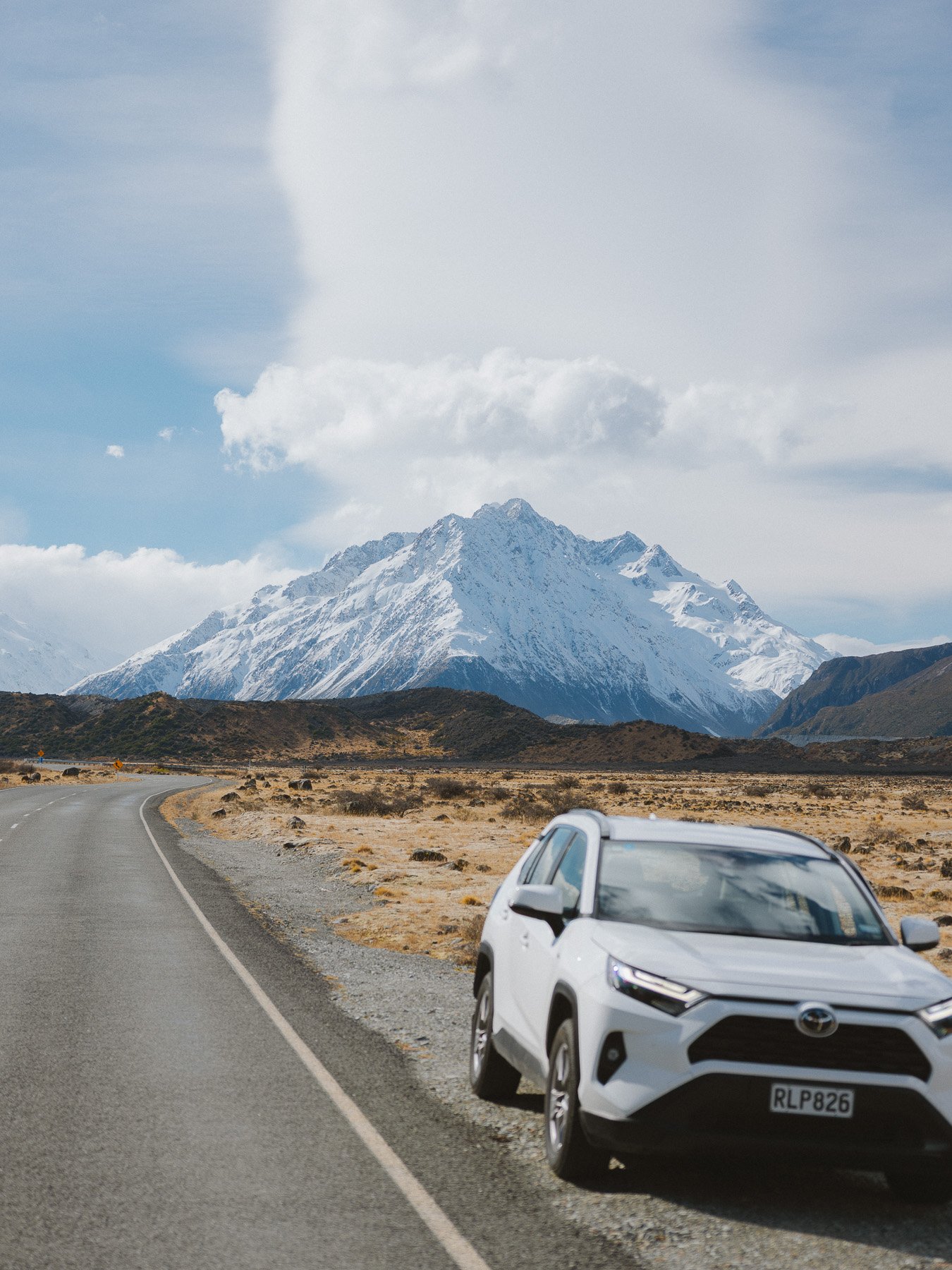 Scenic stop on a South Island road trip itinerary through New Zealand in winter