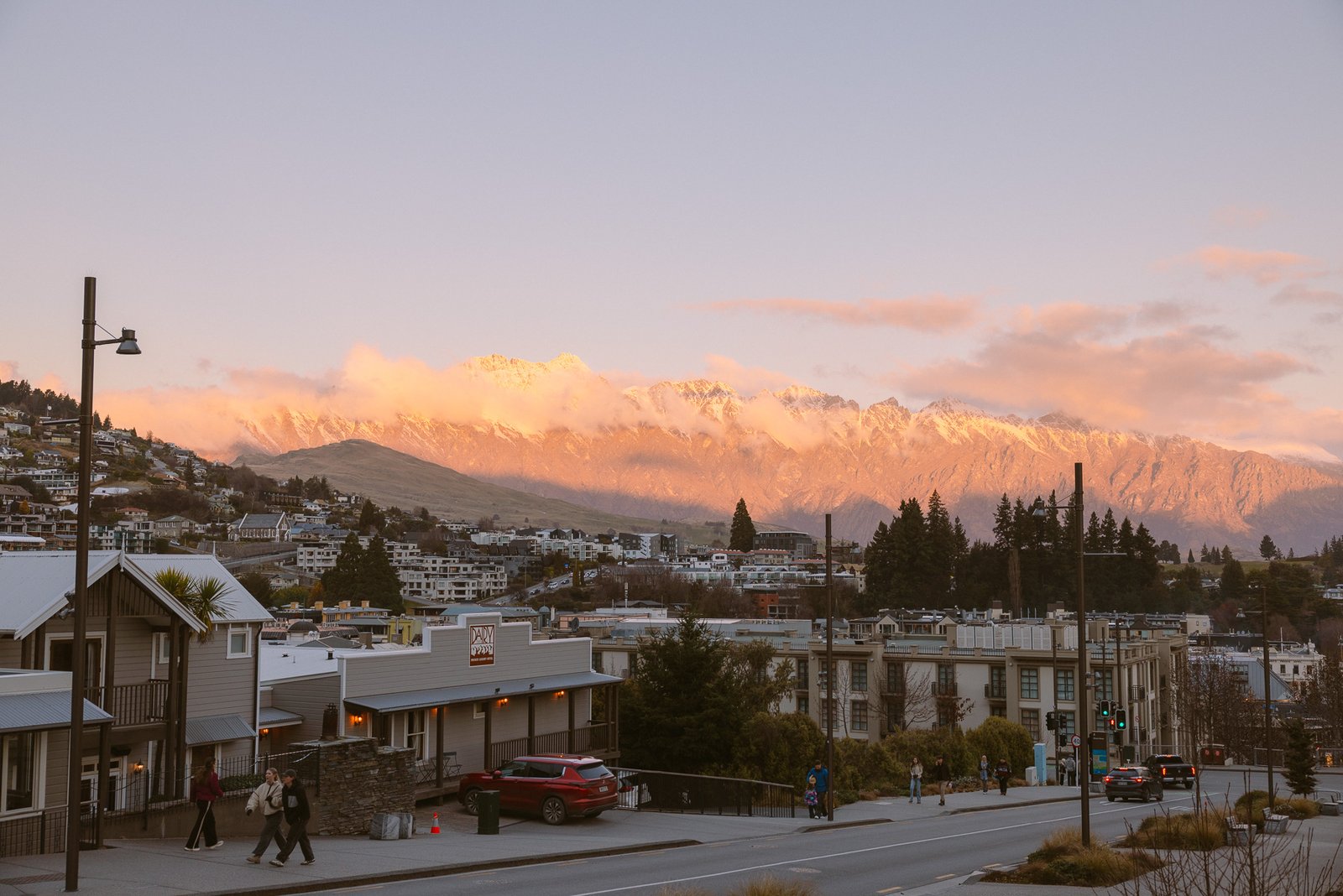 queenstown city sunset