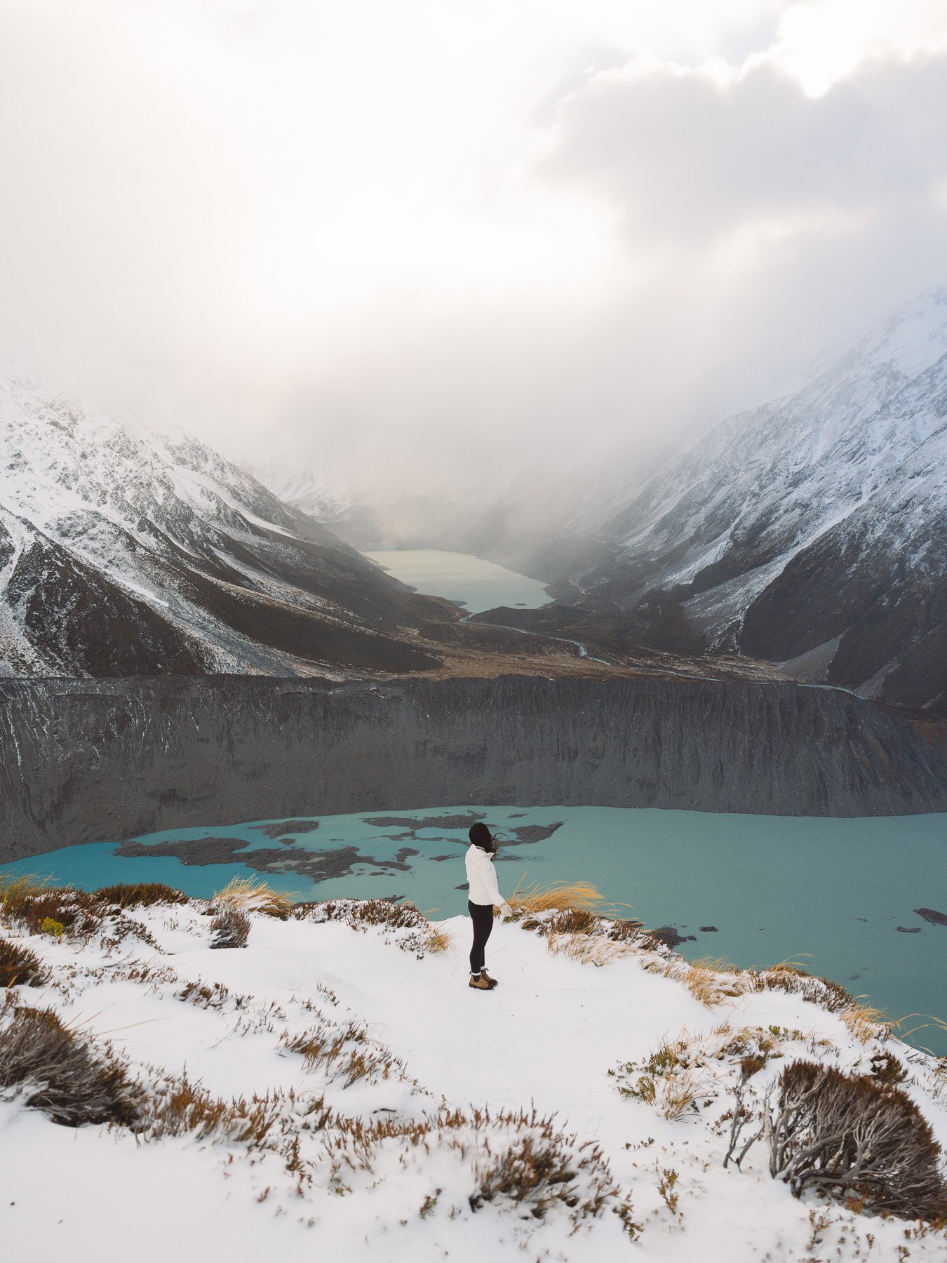 Mountain views from Sealy Tarns Track in Mount Cook