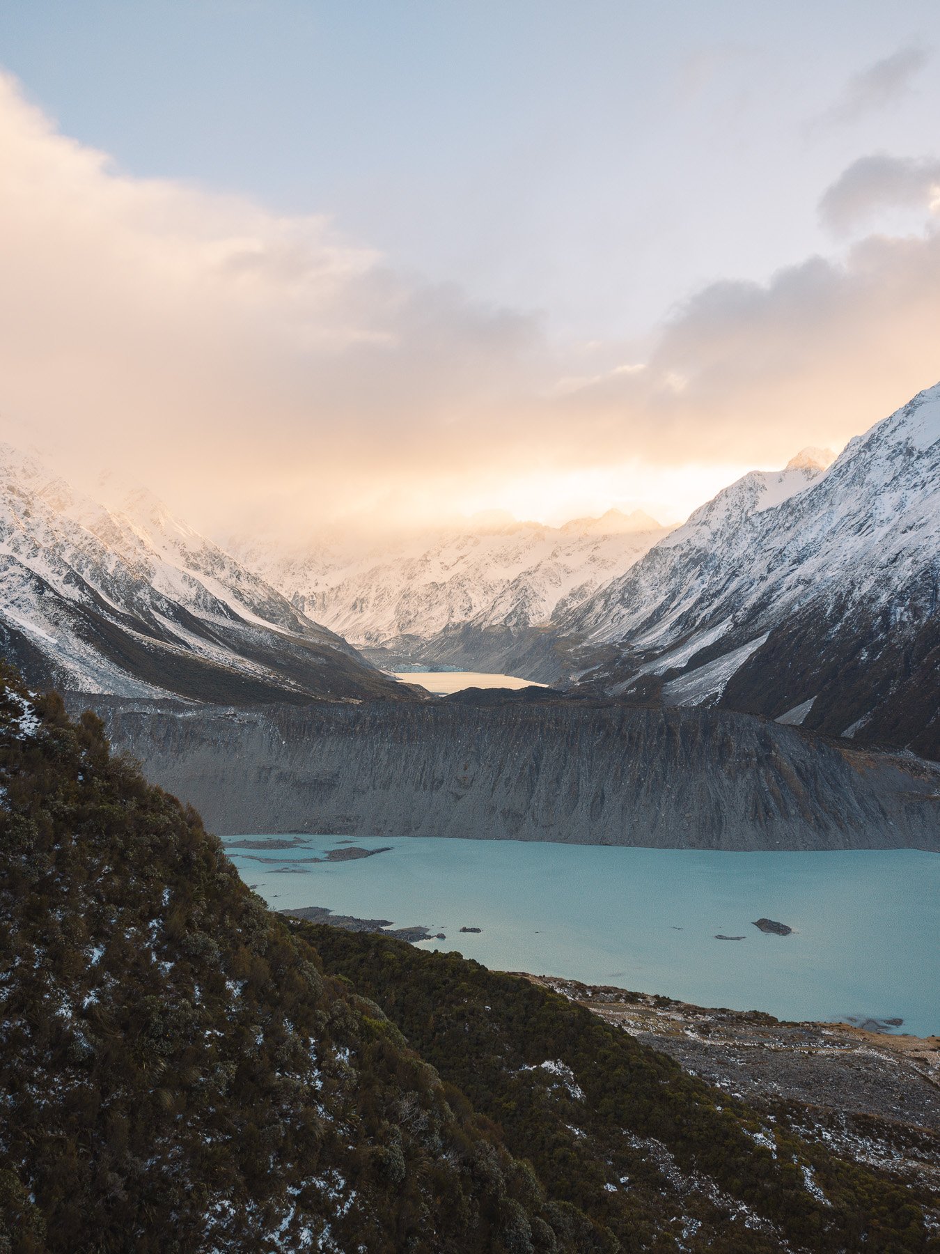 Hiking Sealy Tarns Track in Aoraki Mount Cook National Park