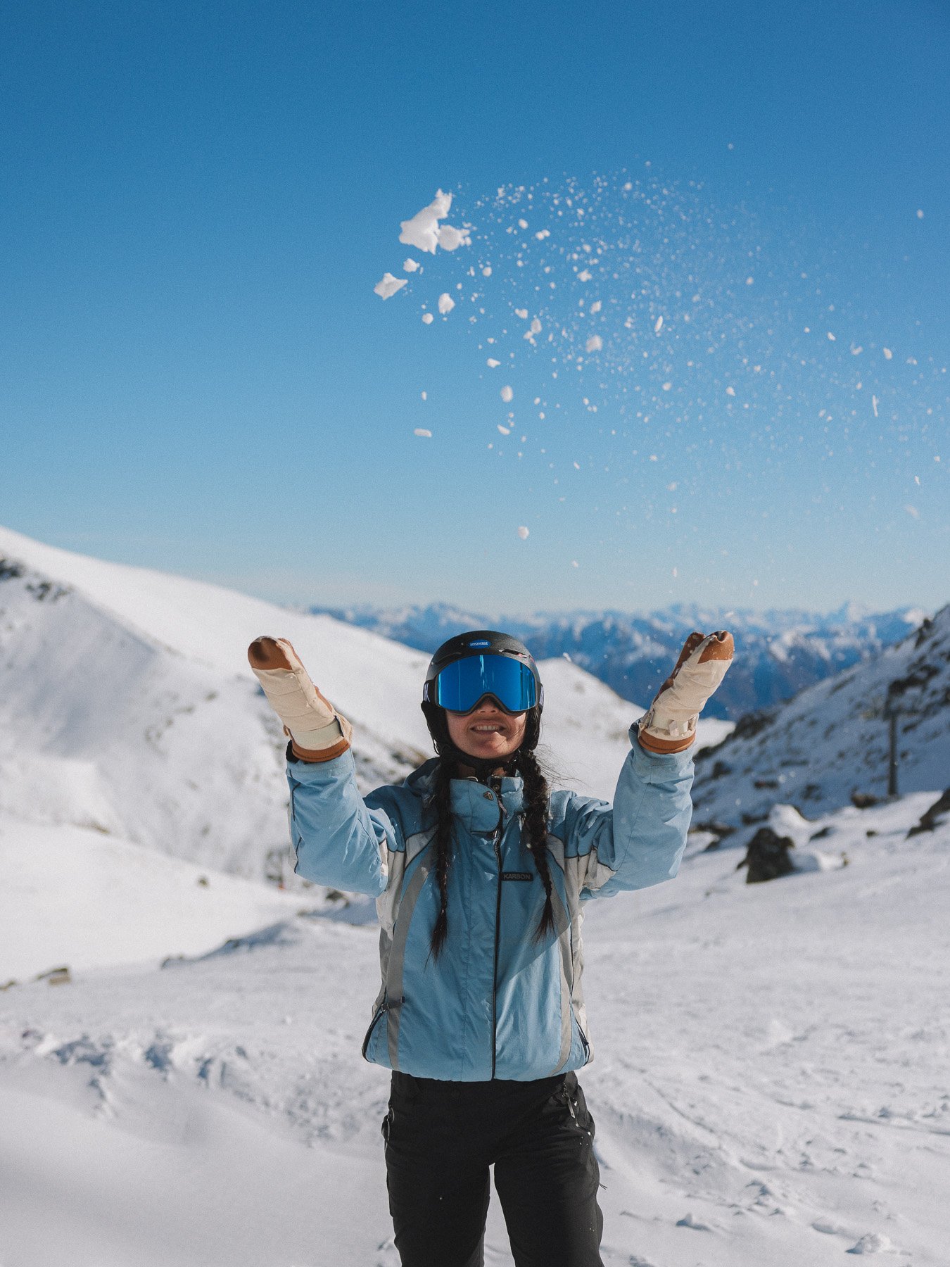 Beginner skiing at The Remarkables in Queenstown